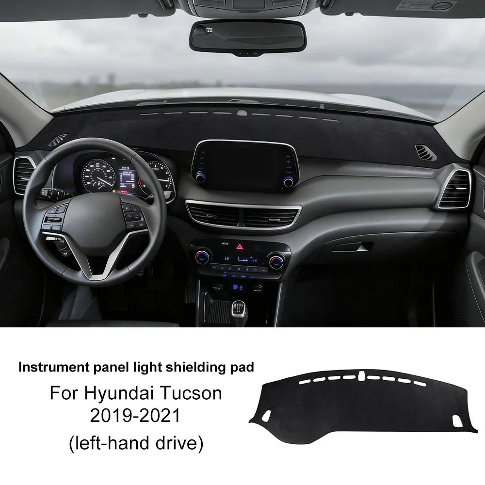 Premium Flannel For Hyundai Tucson    Car Dashboard Cover Mat Avoid Light Pad Anti-UV Carpet Interior Accessories
