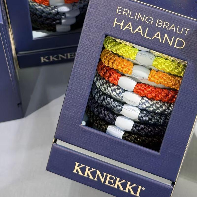 Genuine Kknekki Limited Edition Erling Haaland Signature Hair Ties 8-Piece Gift Box Fashionable Peripheral Hair Cords As Gifts