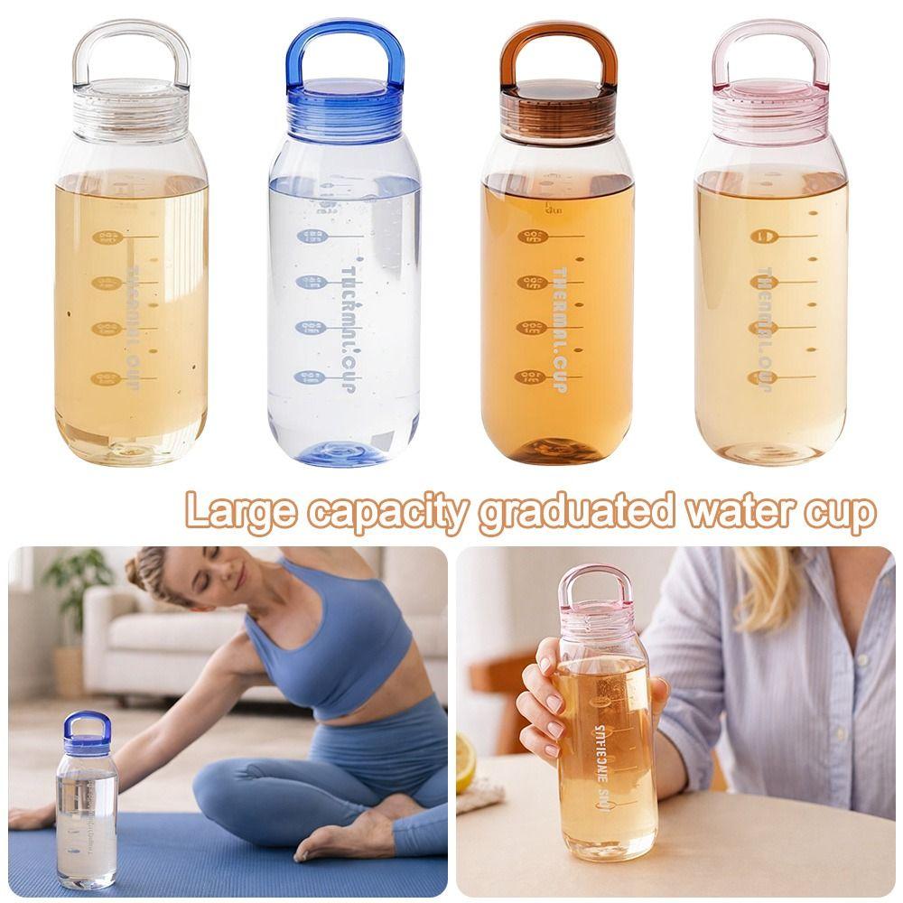 500ml Water Bottle Leakproof Large Capacity Drinking Bottle Transparent Water Bottle Accessories Outdoor Adults Girls Students