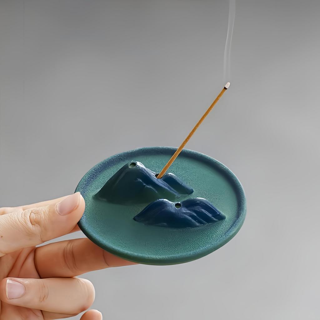 Incense Burner, Incense Holder, Incense Plate, Horizontal, Ceramic, Buddhist Altar, Bodhi LeafMountain (Bodhi Leaf)