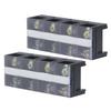 Terminal Strip Dual Rows High Current Screw Terminal Block with Cover 600V 60A 2pcs 4 Position