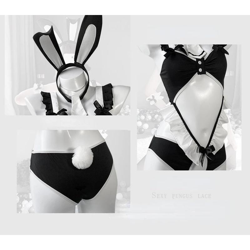 Exotic Sets Bunny Girl Uniform Sexy Lingerie Open Chest Clothing Role-Play Suit Temptation Clothing Cute Girl Lolita Maid Outfit