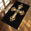 Tappeto con stampa della croce della Sacra Bibbia, tappetino religioso, decorazione cristiana per la preghiera