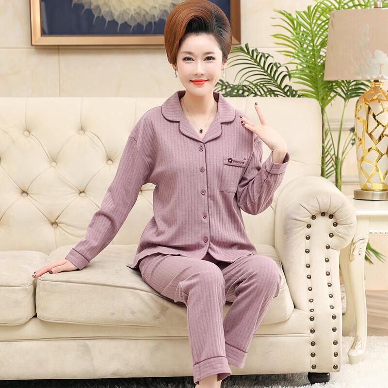 Elderly Women s Cotton Pajama & Loungewear Set XXL