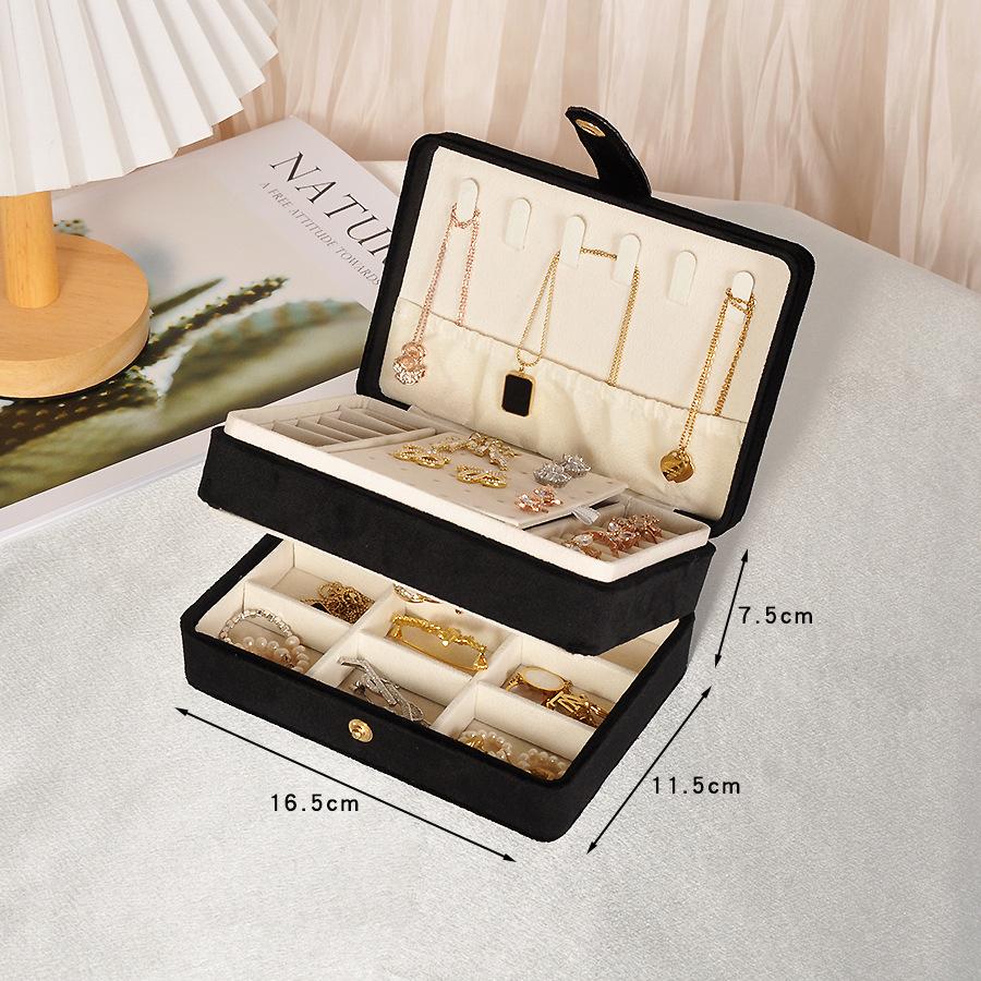 Double-Layer Jewelry Storage Box for Necklaces & Rings, Multifunctional Organizer for Earrings & Jewellery