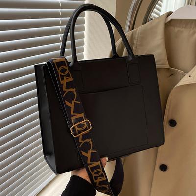 Ležérní velkokapacitní personalizovaná módní širokopásmová taška přes rameno v zahraničním stylu, luxusní textura, přenosná dámská taška přes rameno