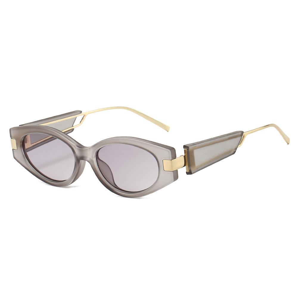 New Retro Cat Eye Women Sunglasses  Wide Leg Design Personality Popular Men Trendy Casual Sun Glasses Uv400