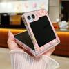 For Samsung Galaxy Z Flip6 Flip5 Flip4 Flip3 Shockproof Colorful Oil Painting Butterfly Patterned 3PCS Foldable Hard Pc Case Cover