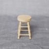 Realistic Stool Miniature Display Zakka Role Play and Display for Dollhouses Enthusiasts, 1/12 Scale, Wood Stool