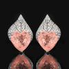 Heart-Shaped Gemstone Earrings with Retro Design - Fashionable and High-End for Women