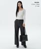 MUSINSA STANDARD WOMAN Women'S Straight Hidden Banding Slacks [Gray]