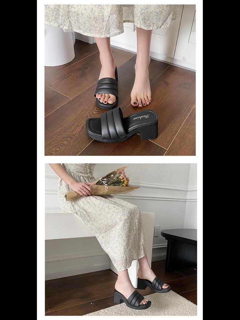 2024 Women's Thick-Soled Cross-Border Beach Sandals: Casual Summer Outdoor Flip-Flops
