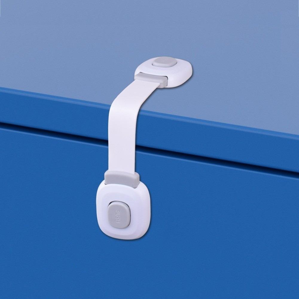 1pc Adhesive Fixation Child Safety Lock No Drilling Baby Proof Latch Kitchen Fridge Oven Door