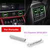 Chrome Car Air Conditioning Outlet Front Rear Air Vent Adjust Paddle Strip Cover Trim For Porsche Cayenne 2018-2021 Accessories