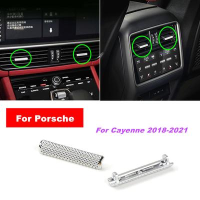 Chrome Car Air Conditioning Outlet Front Rear Air Vent Adjust Paddle Strip Cover Trim For Porsche Cayenne 2018-2021 Accessories