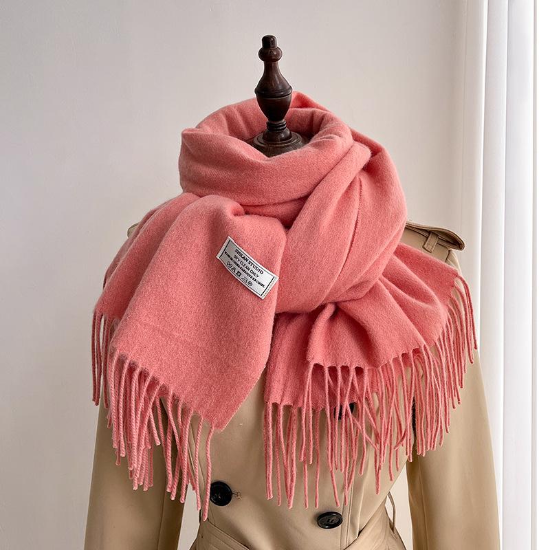 Scarf women's winter new autumn white thickened 111 pure shawl dual-purpose men's knitted warm scarf