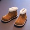 2025 Winter Girls' Thick Cotton Lambswool Boots - Warm, Short Martin Style for Mid-to-Large Children