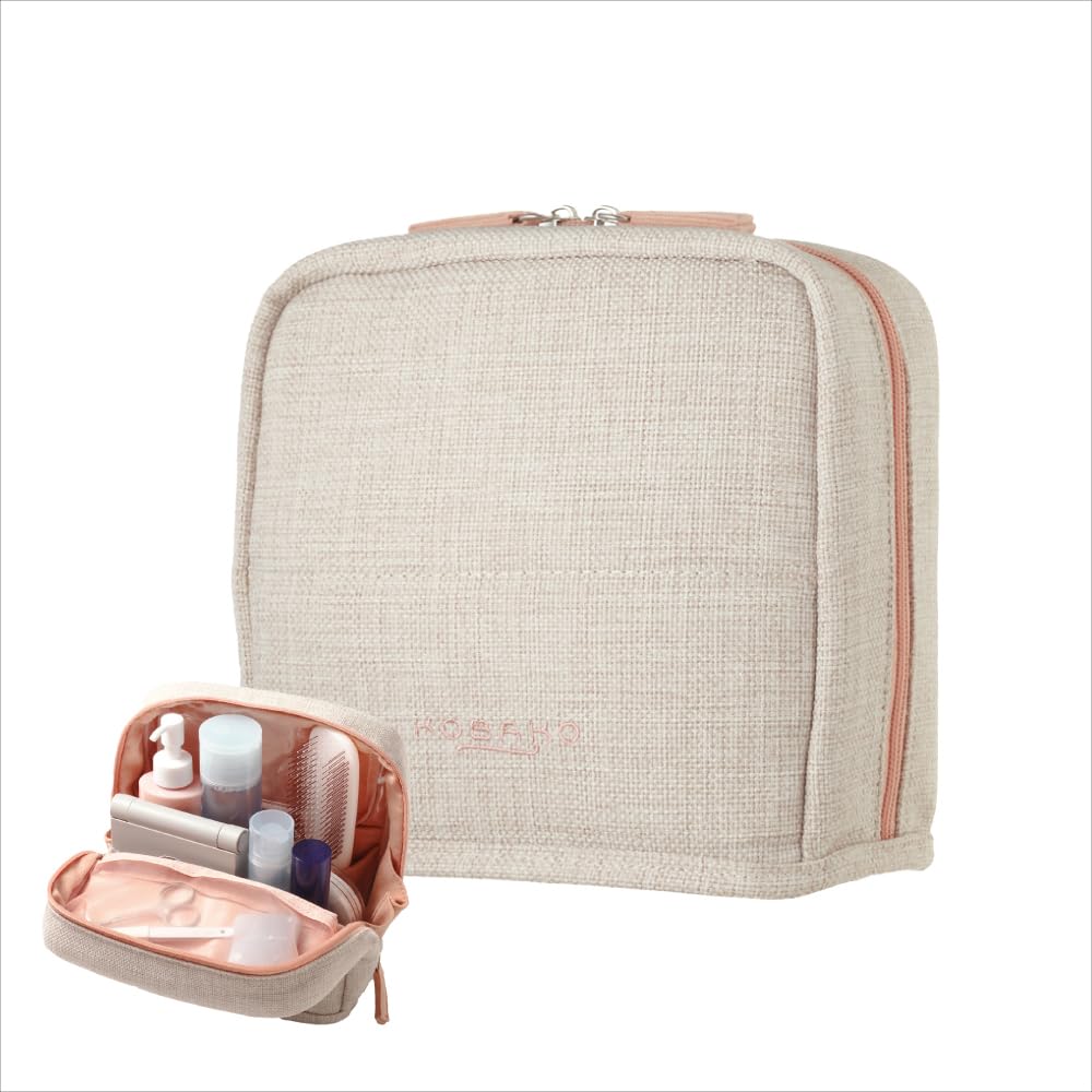 KOBAKO Square Makeup Makeup Cosmetic Upright Large Kai PQ3114 Pouch, Box, Pouch, Storage, Capacity, Travel, Gift, Corporation,