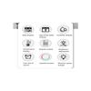 Colorful Ambient Light 12-inch Large Screen Multifunctional Clock, Nordic Simple Living Room Wall Clock, LED Wall Hanging Clock