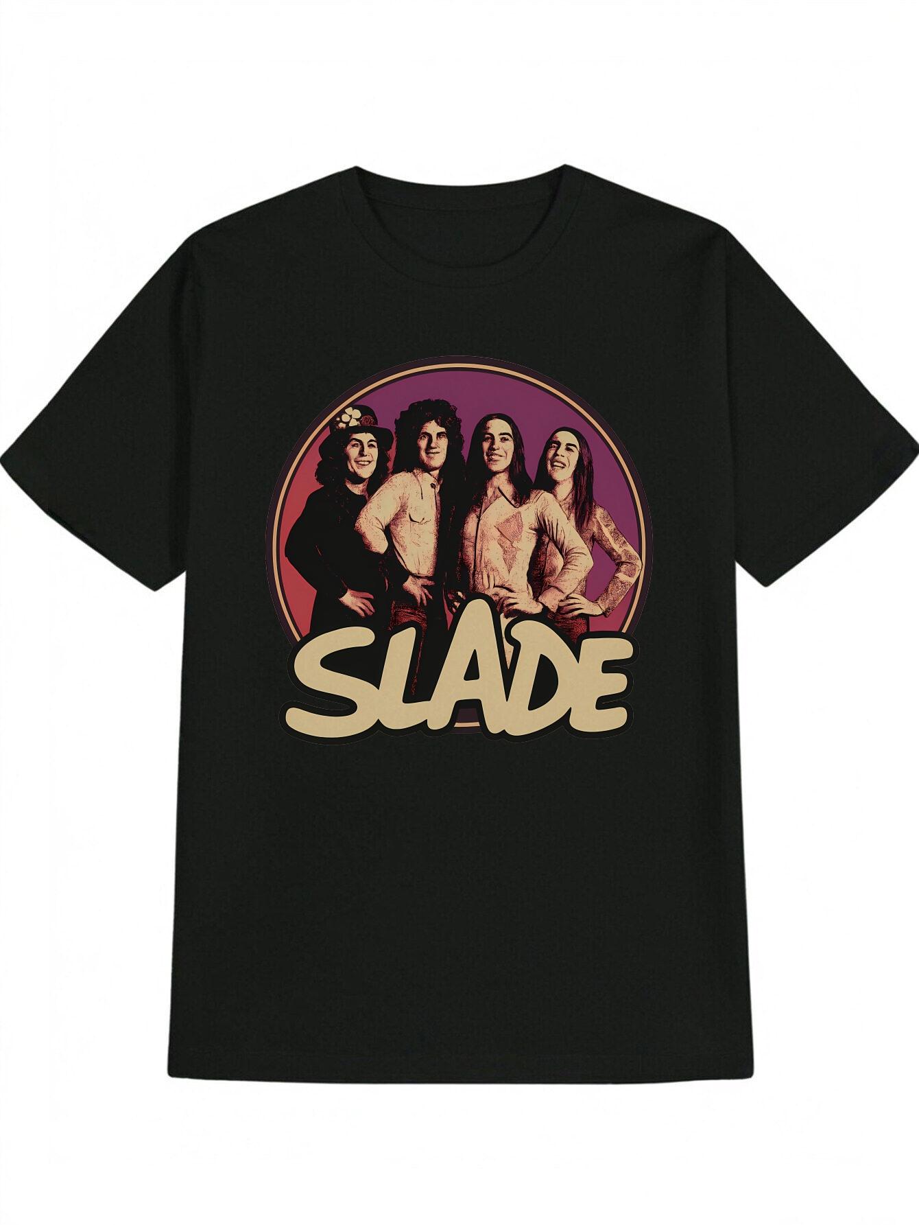 

Vintage Rock Band Graphic T-shirt - Black Tee with Purple Background XXXXL