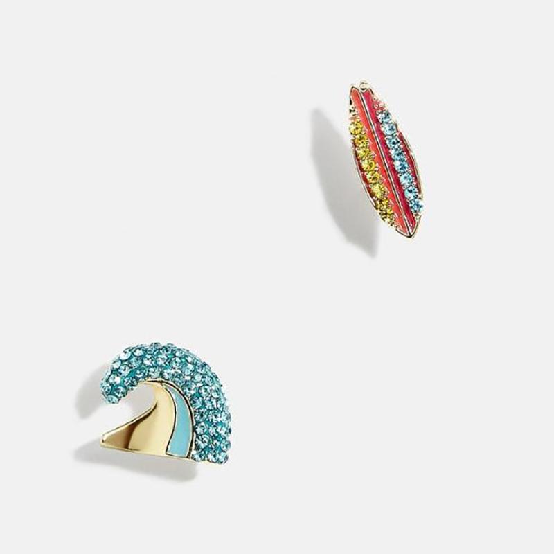 

Creative Sports Series Design Stud Earrings For Women Small Cute AsymetricTennis Racket Basketball Golf Earring Fashion Jewelry