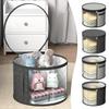 Clear Window Hat Storage Bucket with Handle Round Brim Hat Storage Case Large Capacity Universal Round Hat Storage Box