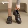 New Autumn Thick Heel British Style Single Shoes High Heel Small Leather Shoes