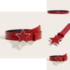 Punk Leather Belt With Gold Alloy Buckle For Men And Women Casual Wear