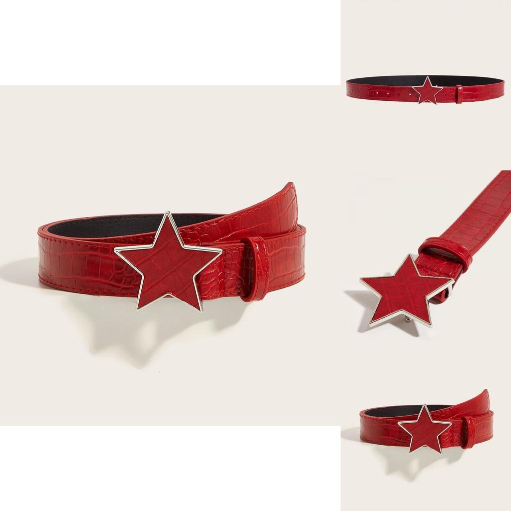 Punk Leather Belt With Gold Alloy Buckle For Men And Women Casual Wear