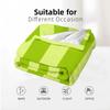 Yellow-Green Vertical Stripe Lightweight Microfiber Soft Christmas Fleece Blanket Warm Cozy Throw For Bed Sofa Office All Season