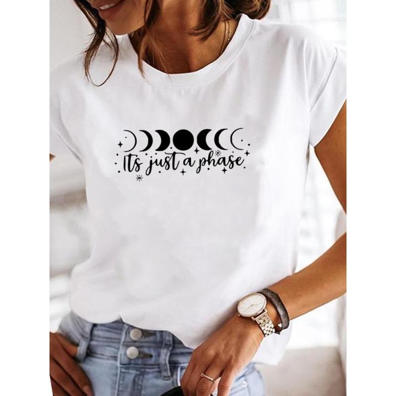 (European Size) 90s Women Short Sleeve Leopard Letter Trend Cute Fashion Print Lady Tee Top Clothing Casual  Tshirt Female Graphic T-shirts