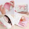 Handle Bow Cosmetic Container Waterproof Portable Toiletry Bag Plaid Makeup Bag  Business Trips