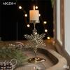 Festive Candle Holder Christmas Candle Holders Gold Color Versatile Use