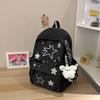 Schoolbag Japanese college style star printed schoolbag for women, large capacity, high value, junior and high school students, lightweight burden