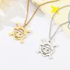 Anime Skeleton Face Stainless Steel Necklace Men's Fashion Choker Goth Jewelry Gift Cartoon One Piece