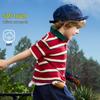 ASK JUNIOR Boys' Striped Color-Block Polo T-Shirt