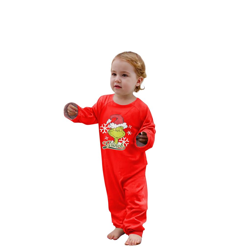Christmas Prints Family Matching Long Sleeve Tops+Pants Set Family Matching Sets