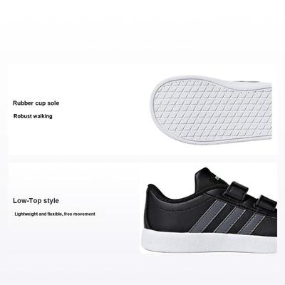 Vl Court 2.0 Durable Low-Top Skate Shoes Baby Sneaker Black F36402