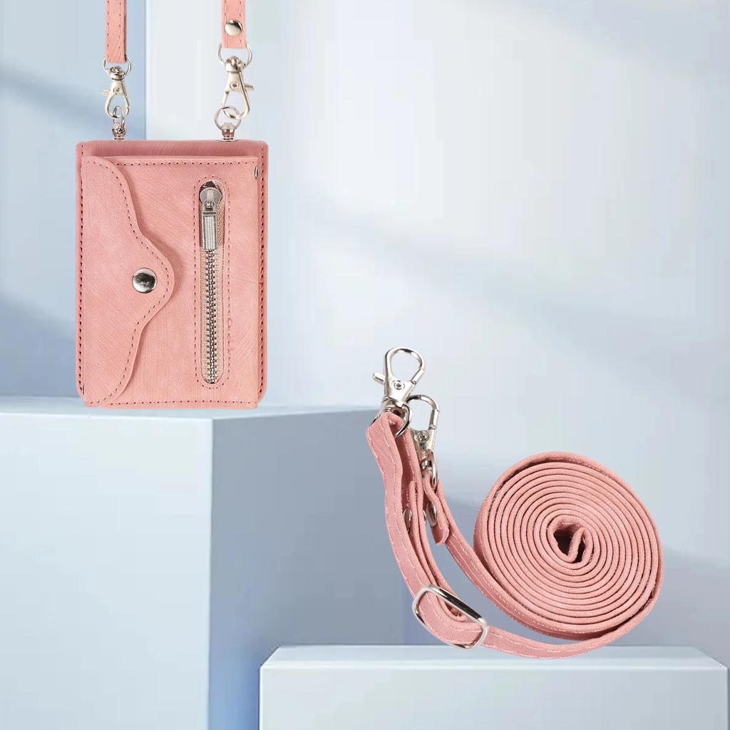 Zipper Wallet Leather Crossbody Case for Samsung Galaxy Z Flip 7 FE 6 5 4 3 Flip5 5G Purse Lanyard Strap Card Slot Holder Cover