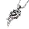 Mens Egyptian Amulet Phoenix Rising Fire Pendant Necklace Stainless Steel Holiday Gift