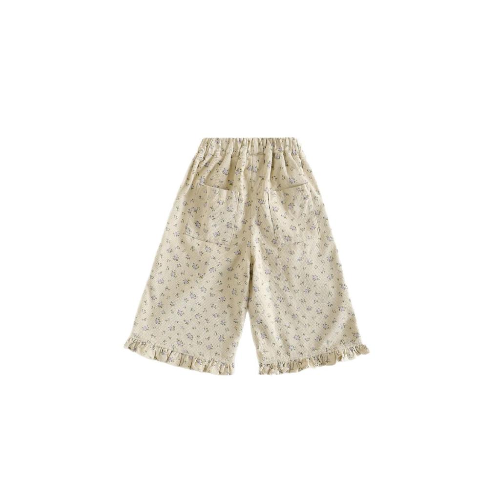 2025 Kinder Kordhosen im koreanischen Stil: Trendige Herbst-Neun-Punkte-Freizeithosen für Mädchen