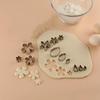 12Pcs Stainless Steel Flower & Leaf Cookie Cutter Set Cake Biscuit Chocolate Baking Mold Cake Decoration Tools Donut Cutter Kit