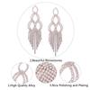 1 Pair Women Girls' Gift Shimmer Rhinestone Tassels Dangle Earrings Eardrop Ear Studs