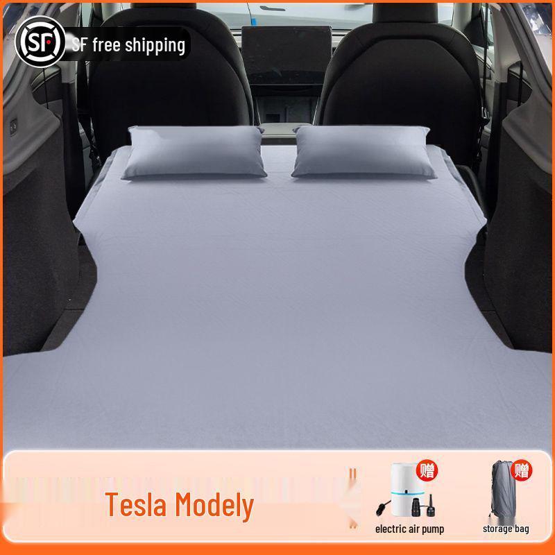 Nafukovací matrace pro modely Tesla (25+), Osvěžená edice, Podložka na spaní na zadní sedadlo, Skládací pro kempování a spaní