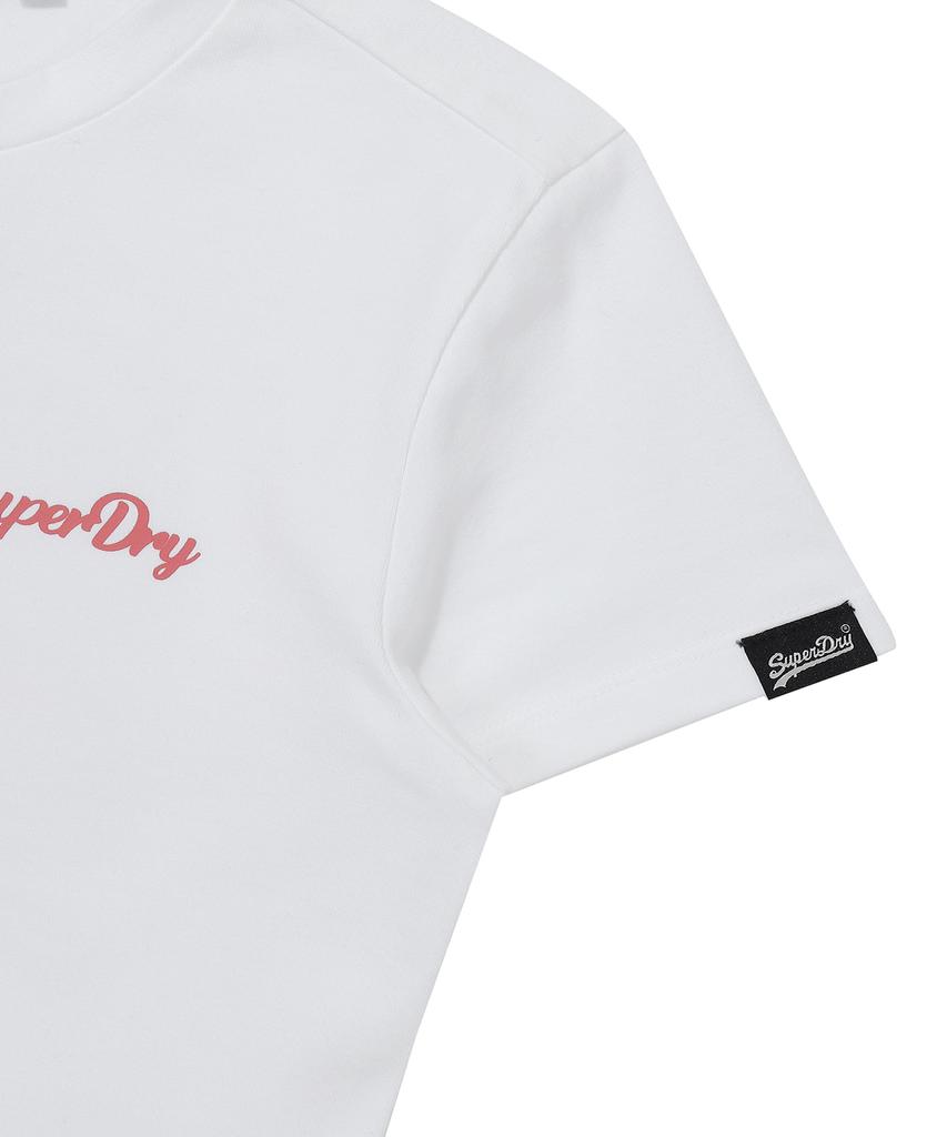 Syupeodeulai W Beach Car Crop T-Shirt White
