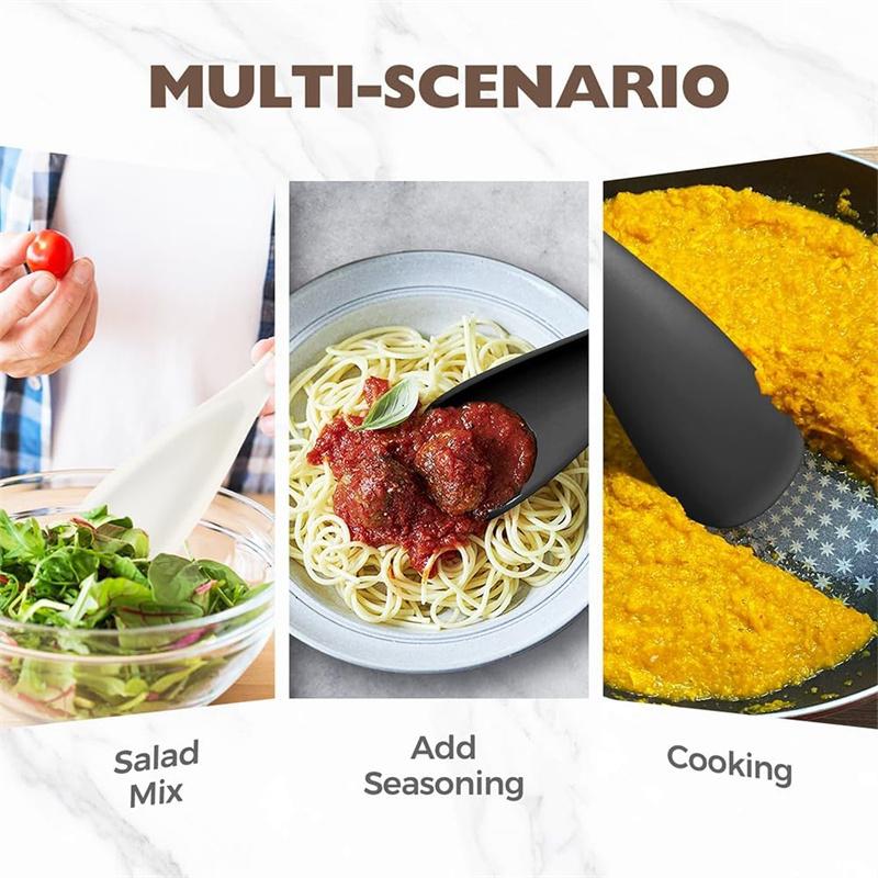 1/2pcs Silicone Spatula Cooking Spoon with Wooden Handles Multi-function Spoons Nonstick Spatulas for Baking Cooking and Mixing