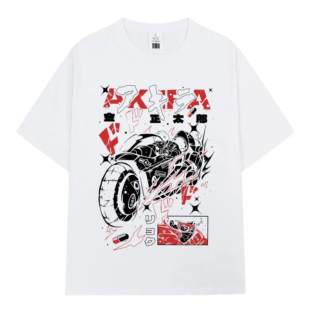 Anime Akira T-Shirts 90er Japanisch Unisexga Film Shotaro Kaneda T-Shirt Unisexs Damenbekleidung Mode Baumwolle Freizeit-T-Shirts