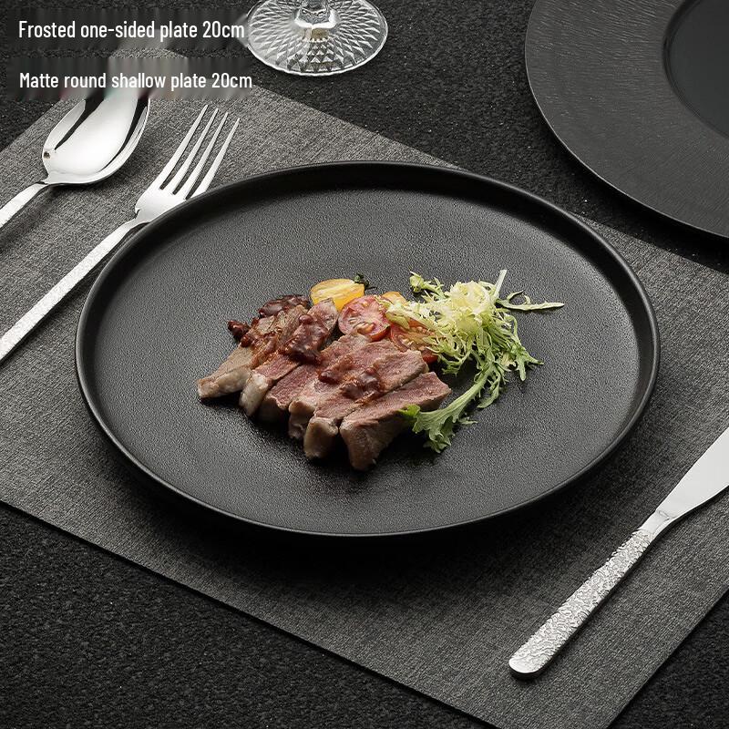 Черная Матовая Керамическая Обеденная Тарелка Deouxingguang