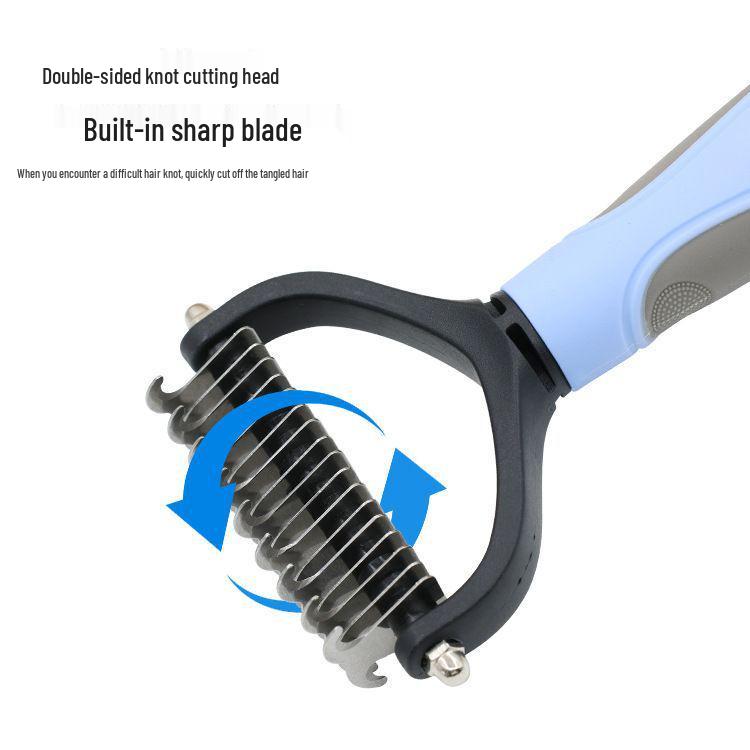 Pet Detangling and Deshedding Comb for Medium-Long Haired Dogs and Cats