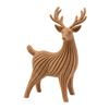 Unique Christmas Gift for Friends 3D Printed Reindeer Figurine, Nordic Style Striped Deer Sculpture Standing Ornament Shelf Home Desktop Ornament,
